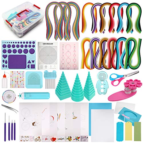 MDLUU Paper Quilling Kit with 1860 Strips and Quilling Tools and Storage Box, Paper Quilling Craft Great for DIY Learning Class, Home Decoration, Birthday Gift - Image 1