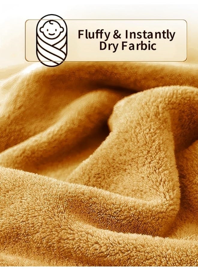 oldlaiben Hooded Baby Towel - Premium Soft Bath Towel For Baby, Newborn,Infant - Ultra Absorbent,Natural Baby Stuff Towel, Soft Bath Towel For Boys And Girls,80*80cm (Brown)  - Image 5