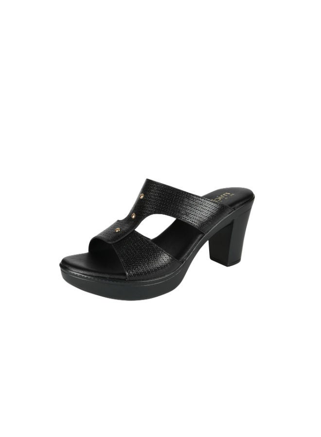 Michelle Morgan Michelle Morgan Ladies Block Heel Sandals 214RC181 Black - Image 2