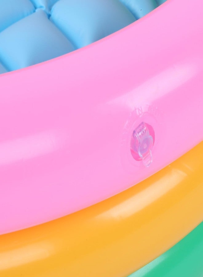 NOENNULL Children Soft Inflatable Swimming Pool Kids Boy Round Shape Bright Color Baby Basin Pool (S) - Image 5