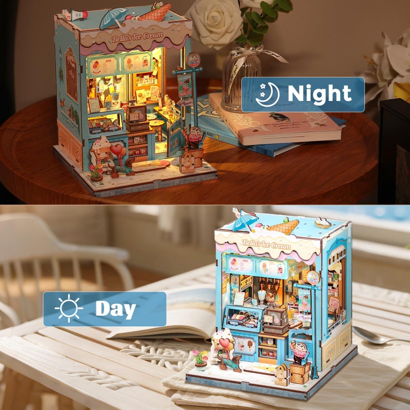 CUTEBEE Book Nook Kit - DIY Miniature House Dollhouse Kit for Adults and Teens, 3D Wooden Puzzle Booknook Build Bookshelf Decor, Gifts for Family and Friends (Magic Pharmacist) - Image 2