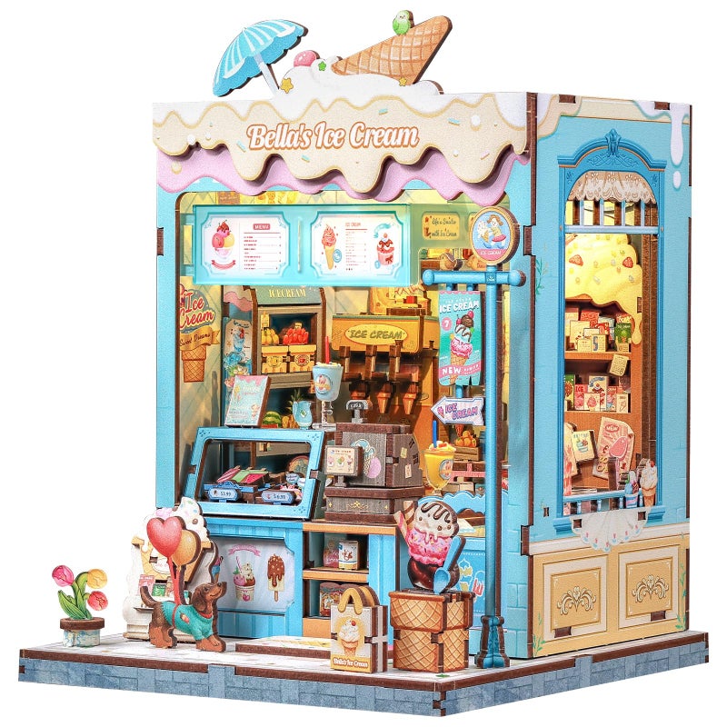 CUTEBEE Book Nook Kit - DIY Miniature House Dollhouse Kit for Adults and Teens, 3D Wooden Puzzle Booknook Build Bookshelf Decor, Gifts for Family and Friends (Magic Pharmacist) - Image 1