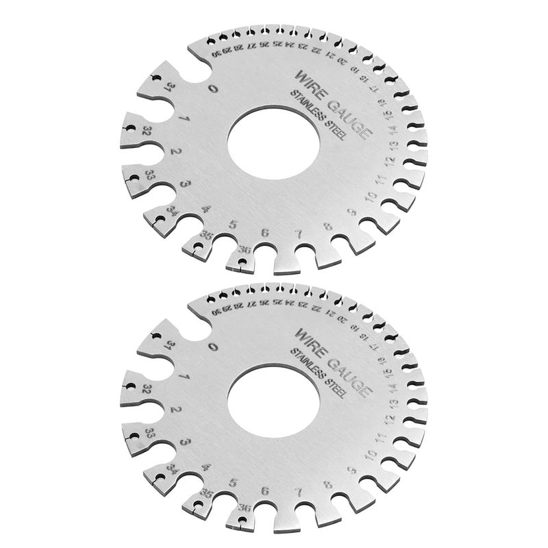 مقياس سمك اللحام من الفولاذ المقاوم للصدأ النوع 1، قطعتان، متين، مقاوم للصدأ، بمقياس محفور واضح - Image 5
