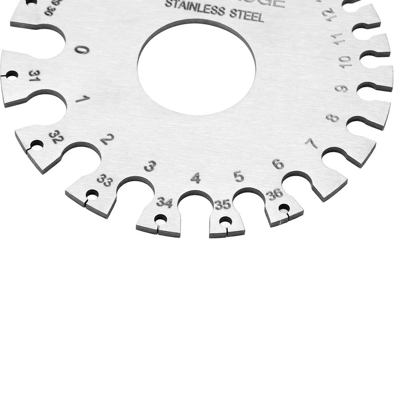 مقياس سمك اللحام من الفولاذ المقاوم للصدأ النوع 1، قطعتان، متين، مقاوم للصدأ، بمقياس محفور واضح - Image 3