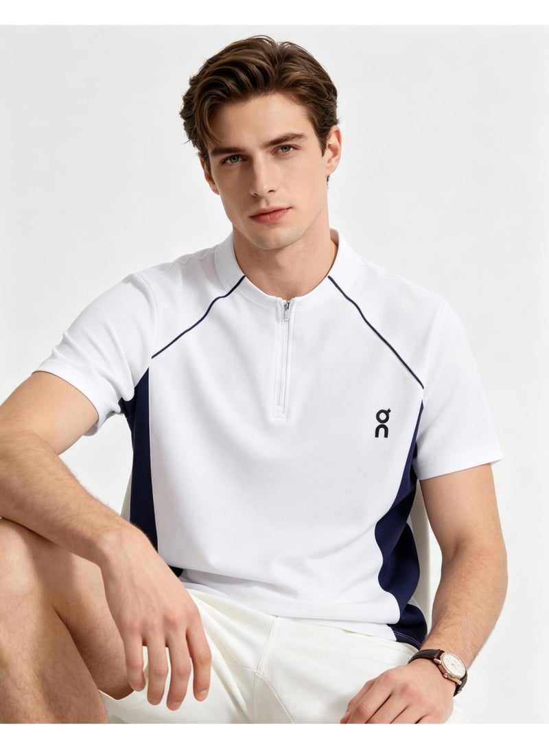 اون راننج On Running stand-up collar short-sleeved shirt, unisex. Suitable for outdoor sweatshirts, fitness and running. - Image 1
