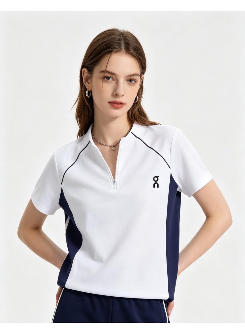 اون راننج On Running stand-up collar short-sleeved shirt, unisex. Suitable for outdoor sweatshirts, fitness and running. - Image 3