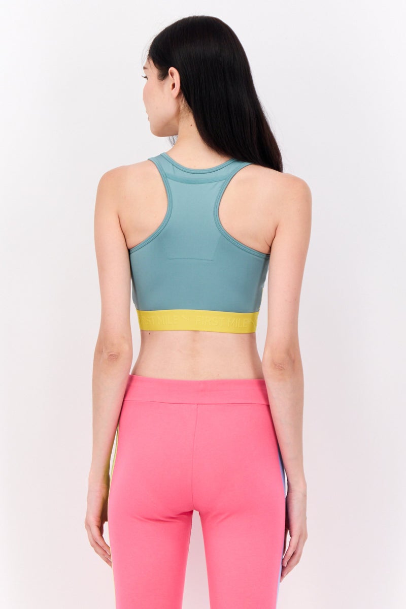 PUMA صدرية رياضية غير مبطنة بشعار علامة بومة x فيرست مايل للنساء، أخضر حكيم - Image 4