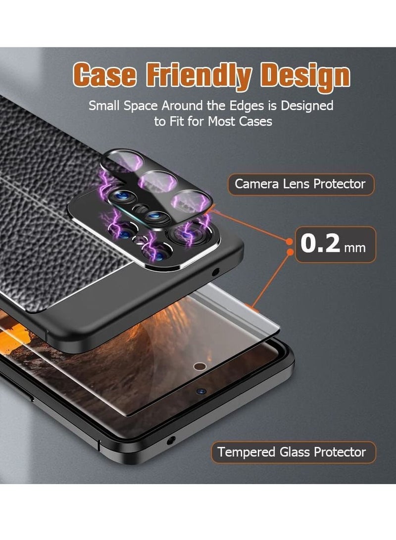 Galaxy S23 Ultra Screen Protector 3D Curved Flexible Film Easy Installation Bubble Free Scratch Resistant Anti-Fingerprint Full Screen Coverage Compatible with Samsung Galaxy S23 Ultra