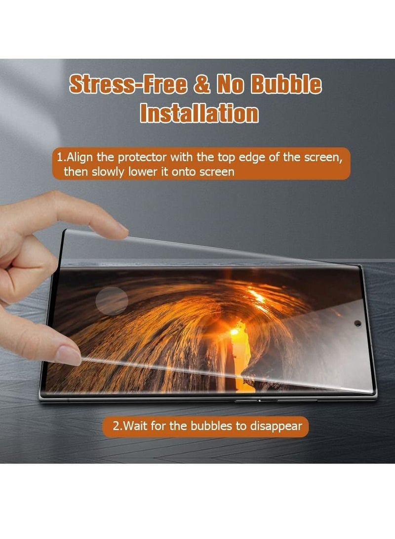 Galaxy S23 Ultra Screen Protector 3D Curved Flexible Film Easy Installation Bubble Free Scratch Resistant Anti-Fingerprint Full Screen Coverage Compatible with Samsung Galaxy S23 Ultra