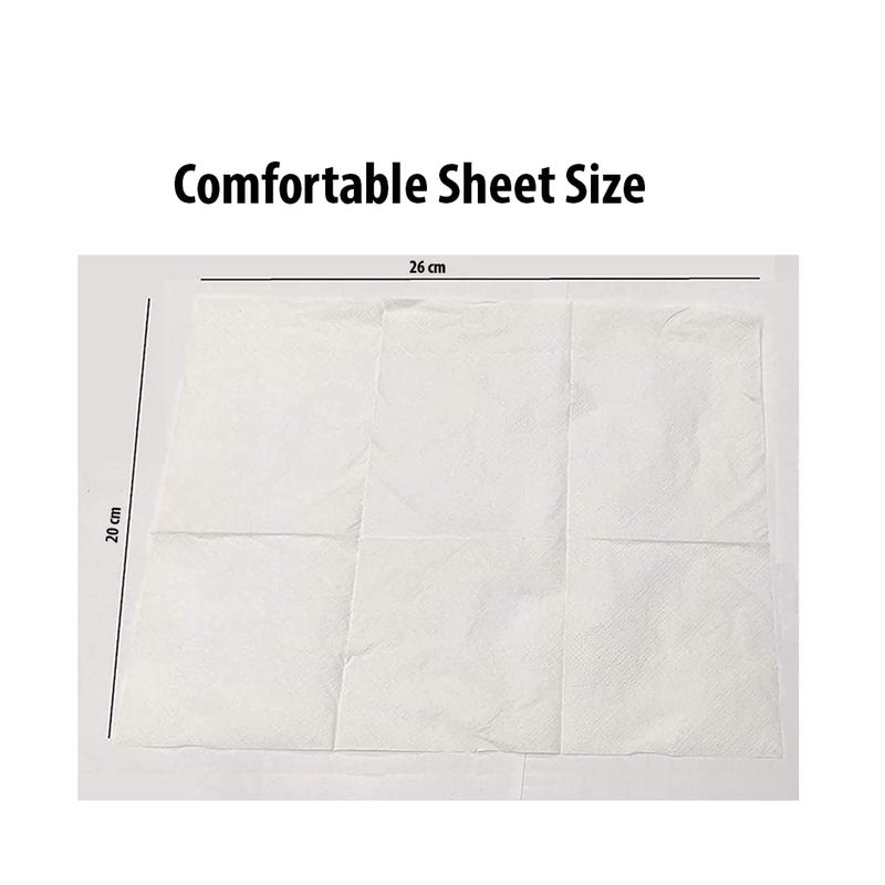 Biogreen L-fold/Table Top Paper Napkin Refill - 1000 Sheets || Pack of 10 Packets - Image 4
