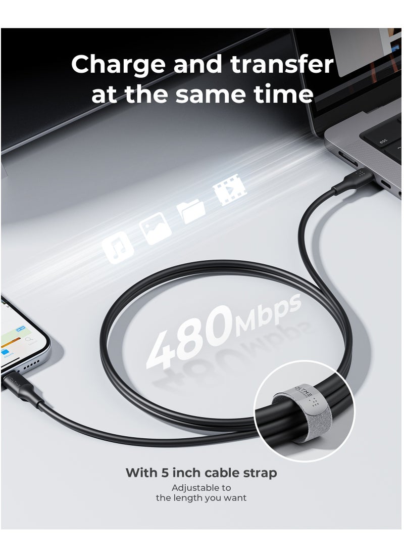 100W USB-C to USB-C Fast Charging Cable [3M]5A, Type C Charger Compatible with iPhone 16 Pro/Max/Plus/15/15 Pro/15 Pro Max, Samsung Galaxy S24/S23+/S23 Ultra, MacBook Pro 2020, MacBook Air, iPad Pro/Air, Pixel, and Most Android Devices, High-Speed Data Transfer & Durable (Black)
