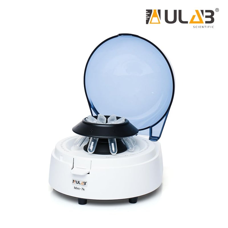 ULAB جهاز الطرد المركزي الصغير، جهاز الطرد المركزي المخبري المكتبي 7000 دورة في الدقيقة، ضوضاء منخفضة، 2 دوار لـ 8 × 0.2/0.5/1.5/2.0 مل و 0.2 مل × 32 شرائط PCR أو 0.2 مل × 4 شرائط PCR 8، UMP1008 - Image 2