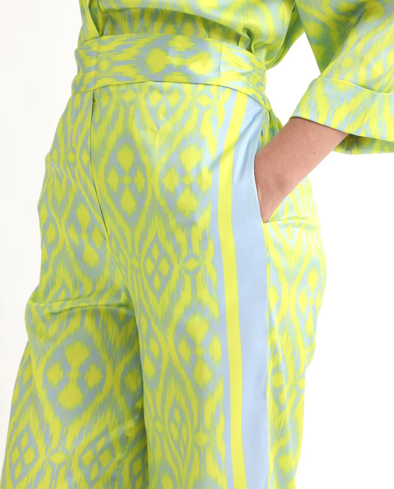 Rareism Women's Statement Stripe Satin Trouser