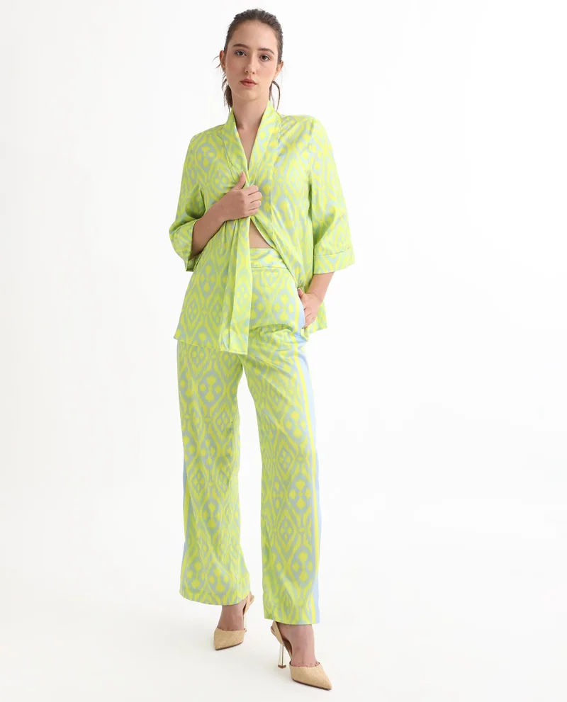 Rareism Women's Statement Stripe Satin Trouser