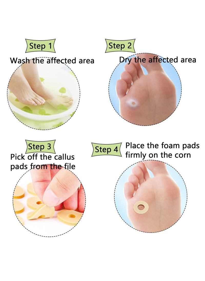 Excefore - 96 Piece Variety Pack Large Callus Cushion Foam Pads for Feet, Toes, Heel or Side of Foot Big and Small Pads - Image 1