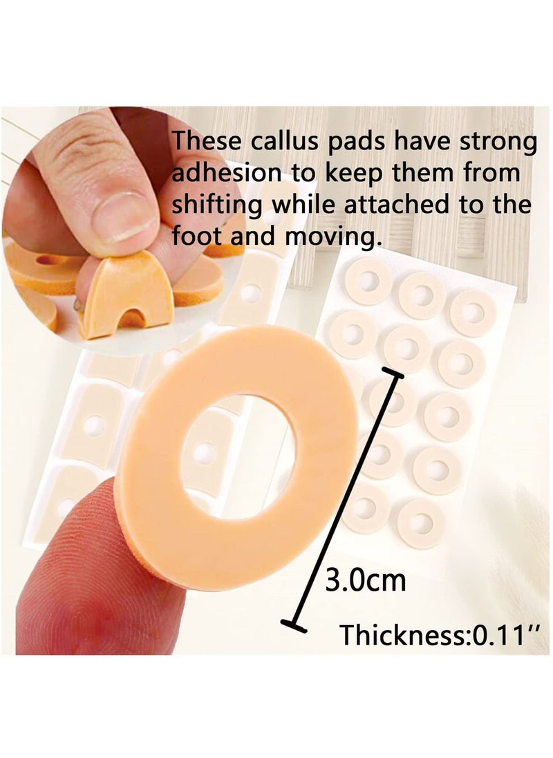 Excefore - 96 Piece Variety Pack Large Callus Cushion Foam Pads for Feet, Toes, Heel or Side of Foot Big and Small Pads - Image 1