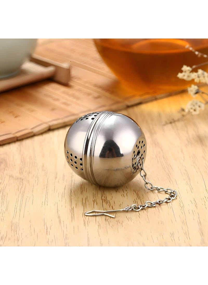 Generic - Round Tea Infuser, Fine Mesh Filter, Stainless Steel Infuser For Teapot To Ensure A Smooth, Delicious Tea Experience Every Time (1 Infuser) - Image 1