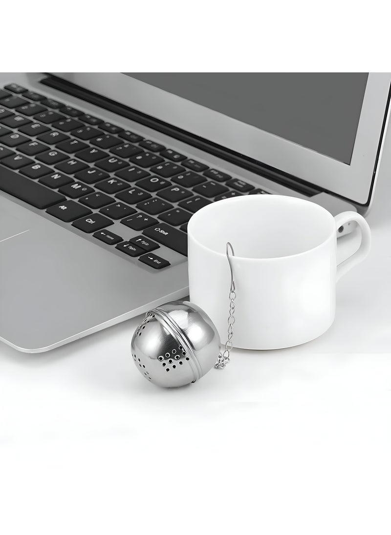 Generic - Round Tea Infuser, Fine Mesh Filter, Stainless Steel Infuser For Teapot To Ensure A Smooth, Delicious Tea Experience Every Time (1 Infuser) - Image 1