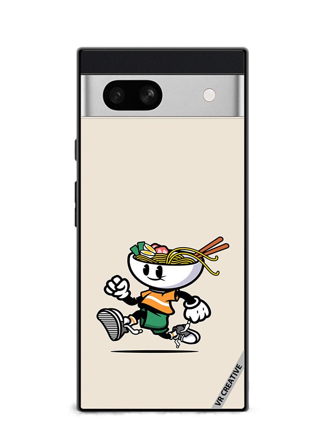 VR CREATIVE Protective Case Cover For Google Pixel 7a Ramen Cartoon Design Multicolour - Image 1