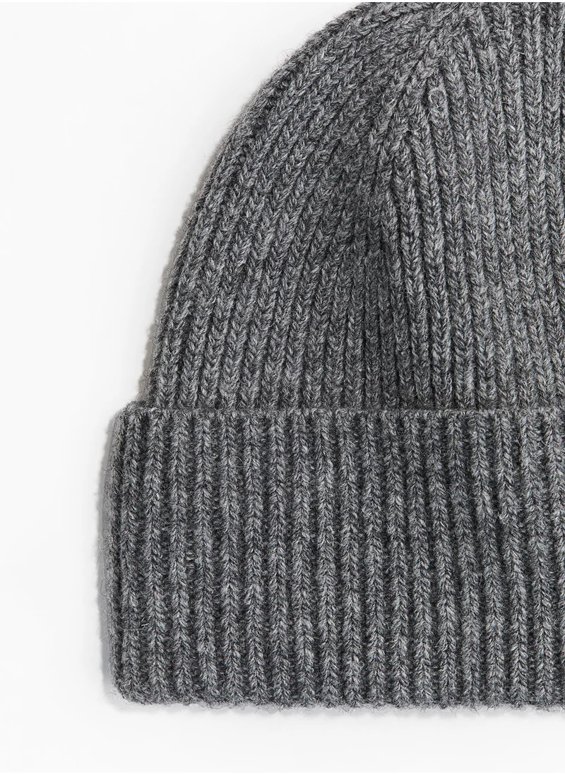 اتش اند ام Rib-Knit Wool-Blend Hat