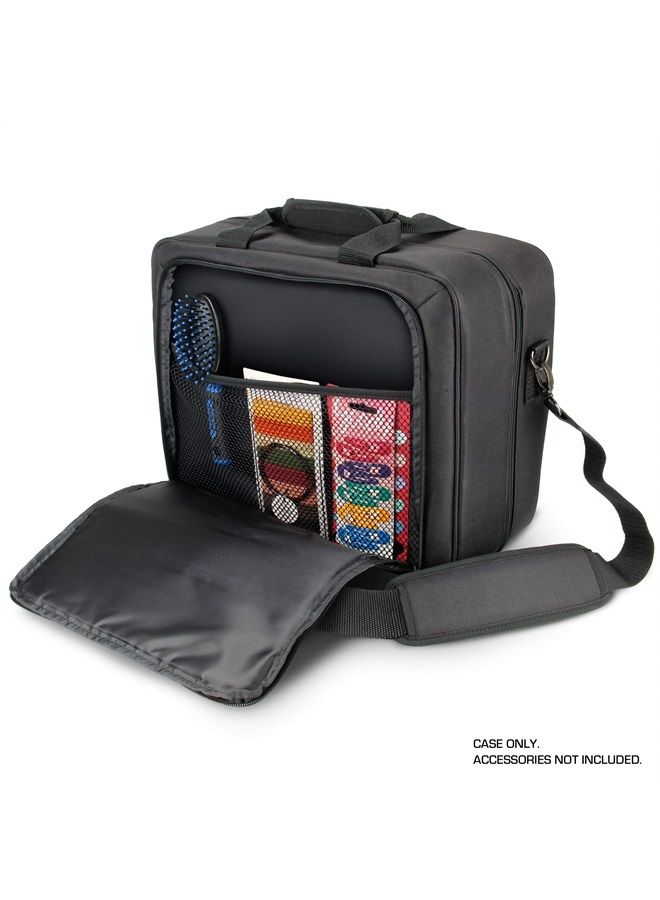 USA Gear USA GEAR Cosmetology Bag - Hairstylist Traveling Bag Barber Bag - Customizable Interior with 2 Sections, Accessory Pockets - Organize Hair Salon Equipment Blow Dryer, Curling Irons, Brushes (Black) - Image 3