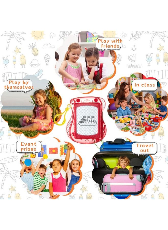 Outus 36 Pieces Mini Drawing Board Magnetic Doodle Board Backpack Keychain Clip Drawing Boards Erasable Doodle Board Portable Writing Pad For Boys And Girls Birthday Party Favors - Image 5