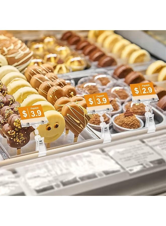 واي جيه 6 قطع قطع بلاستيك البضائع التوقيع القصاصة القابلة للدوران القصاصات القابلة للدوران البضائع التوقيع المزدوجة العرض التوقيع القابل للدوران البضائع عرض التوقيع المصغر بطاقات العمل (شفاف) - Image 5