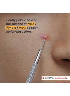 Suvorna Skinpal S35 Milia Remover Tool Pimple Popper Extractor For Pimple Blackhead Whitehead Pore Comedone Boil Acne Zit Blemish Cyst Spot Lancet Needle For Face Popping.  - Image 3