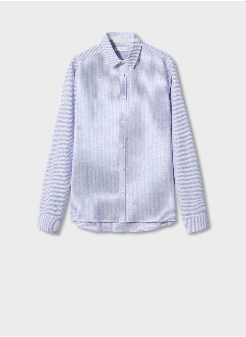 MANGO - Youth Striped Regular Fit Shirt - Image 1