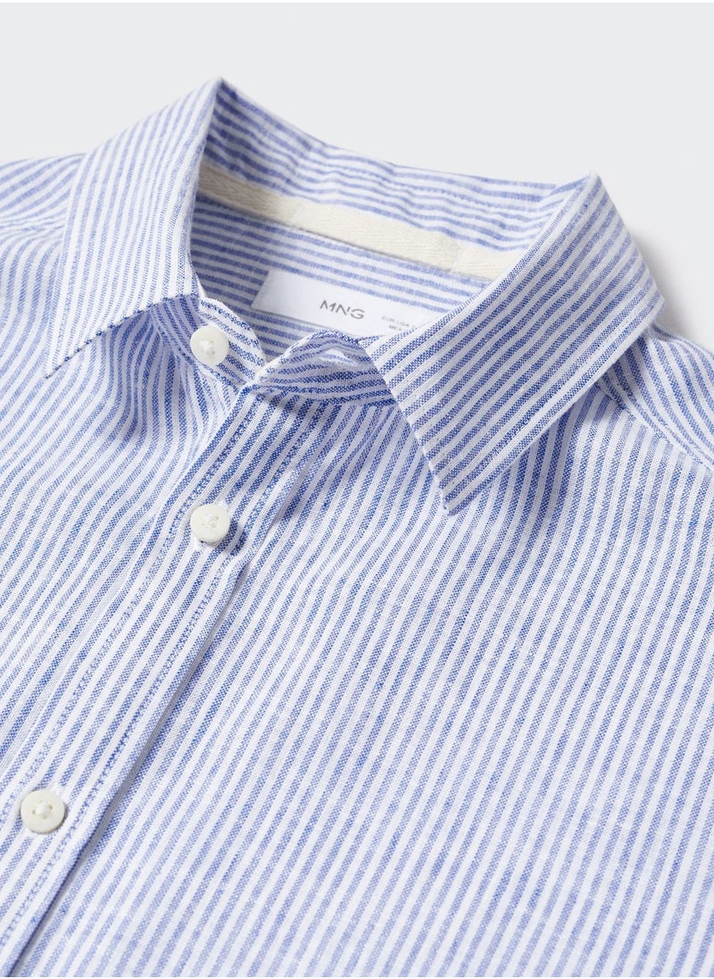 MANGO - Youth Striped Regular Fit Shirt - Image 1