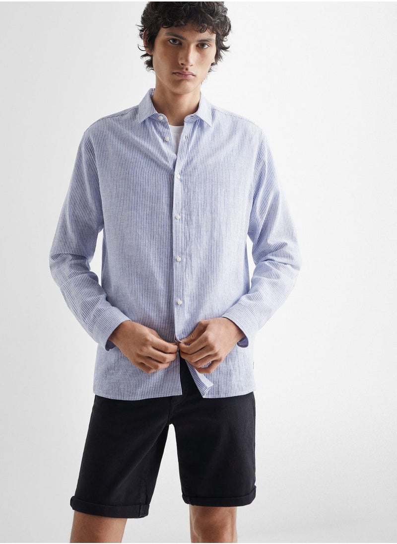 MANGO - Youth Striped Regular Fit Shirt - Image 1
