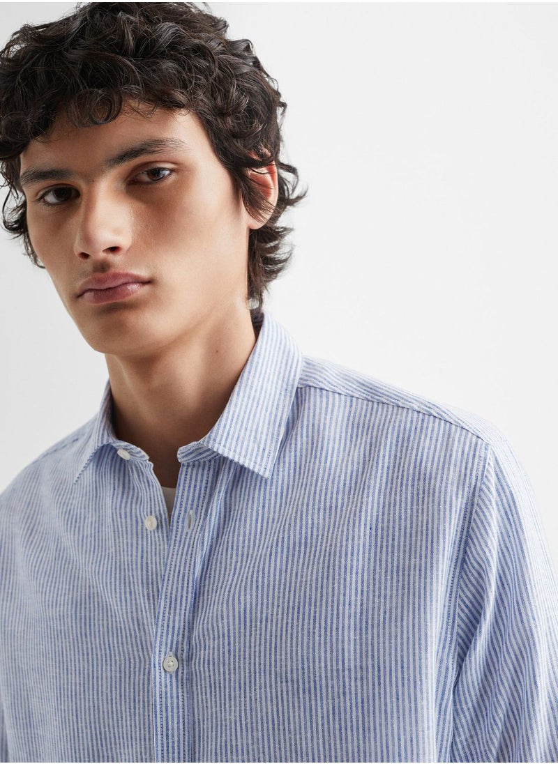 MANGO - Youth Striped Regular Fit Shirt - Image 1