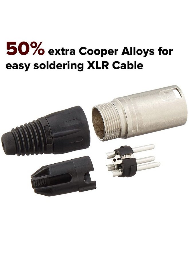 Kadence Kadence Professional Balanced 3 pin XLR Male to Female XLR Microphone, Guitar, Audio, Speaker Cable, 50% Extra Cooper Alloys for Easy Soldering XLR Cable 6MTR  - Image 2