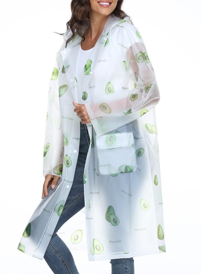 EVA Waterproof Rain Ponchos for Adults, Reusable Portable Rain Jacket Coats with Hoods and Open Sleeves, Outerwear for Camping and Hiking, Men and Women - Image 3