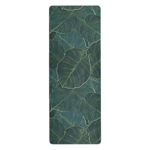 ZOEO Vintage Mandalas Leaves Yoga Mat Non Slip Thick Kids Banana Palm Eco Rubber Workout Foldable Yoga Mat Women Exercise 708x26 - Image 1