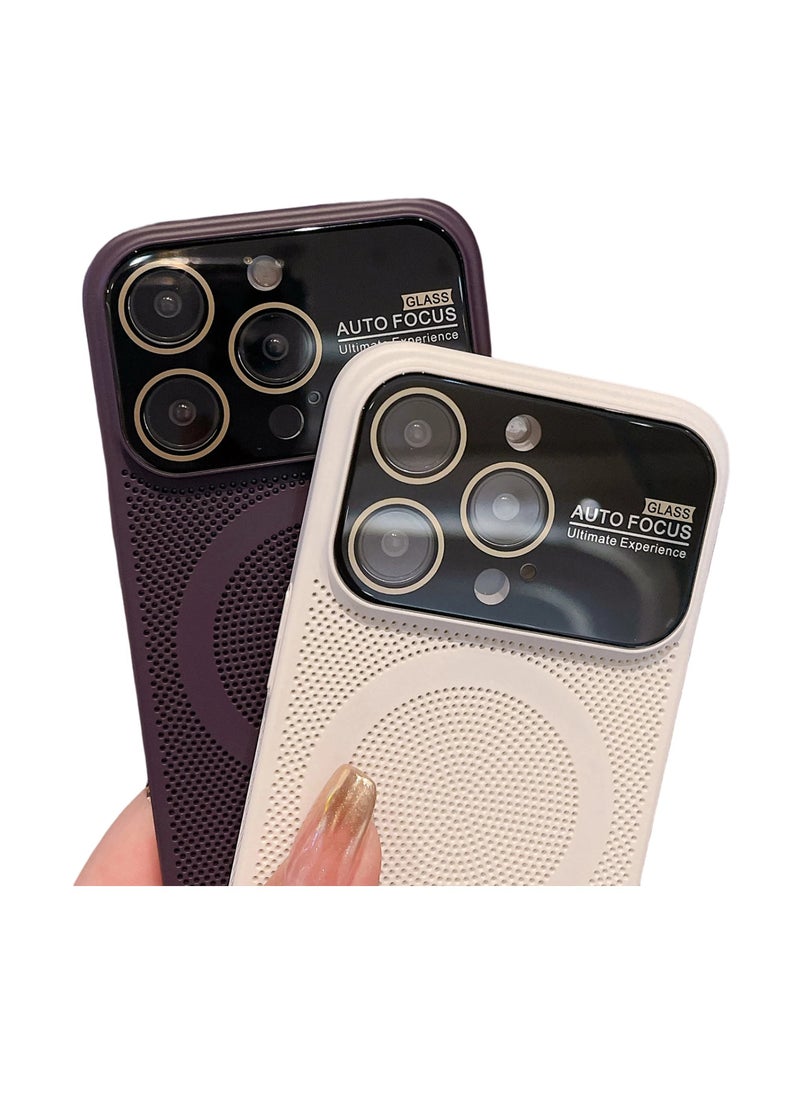 MagSafe Compatible for iPhone 14 Pro Case with Full Camera Lens Protector, Upgraded Heat Dissipation Breathable Cooling Case for iPhone 14 Pro
