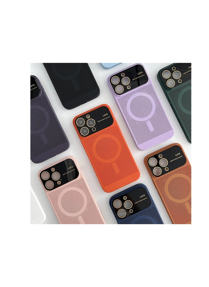 MagSafe Compatible for iPhone 14 Pro Case with Full Camera Lens Protector, Upgraded Heat Dissipation Breathable Cooling Case for iPhone 14 Pro