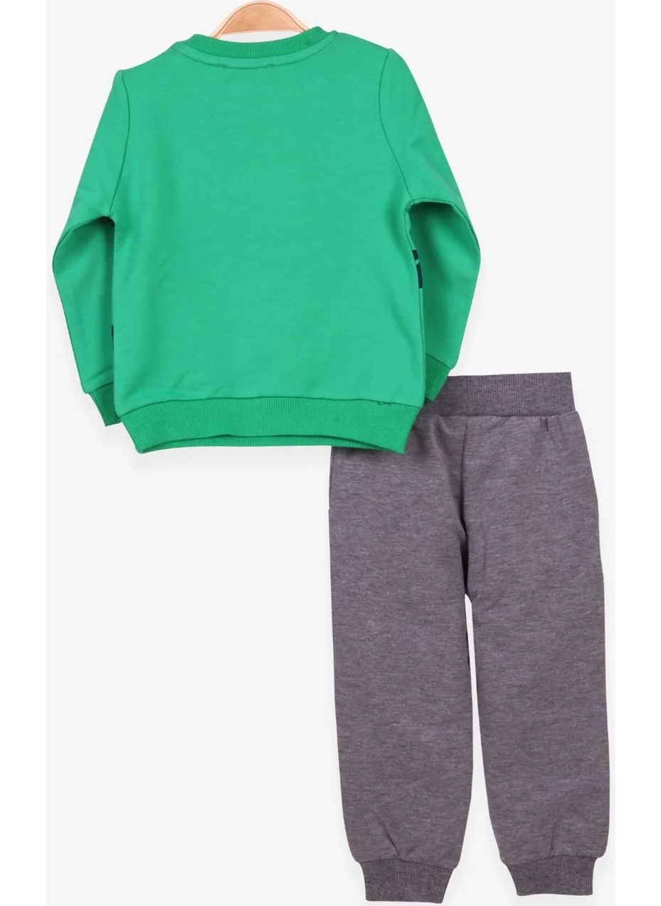 بريز Boys Tracksuit Set Bear Printed Green (1-4 Age)