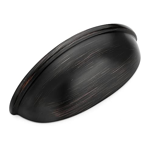 HomeExpert Home Expert 3 Inch Drawer Pulls Cup Pulls Kitchen Cabinet Handles Hardware for Cupboard 12 Pack Oil Rubbed Bronze - Image 1