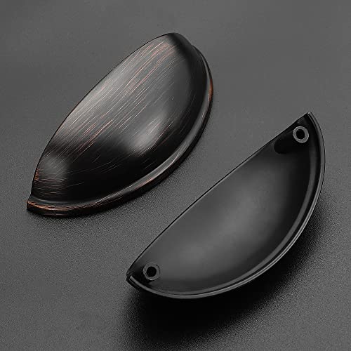 HomeExpert Home Expert 3 Inch Drawer Pulls Cup Pulls Kitchen Cabinet Handles Hardware for Cupboard 12 Pack Oil Rubbed Bronze - Image 3