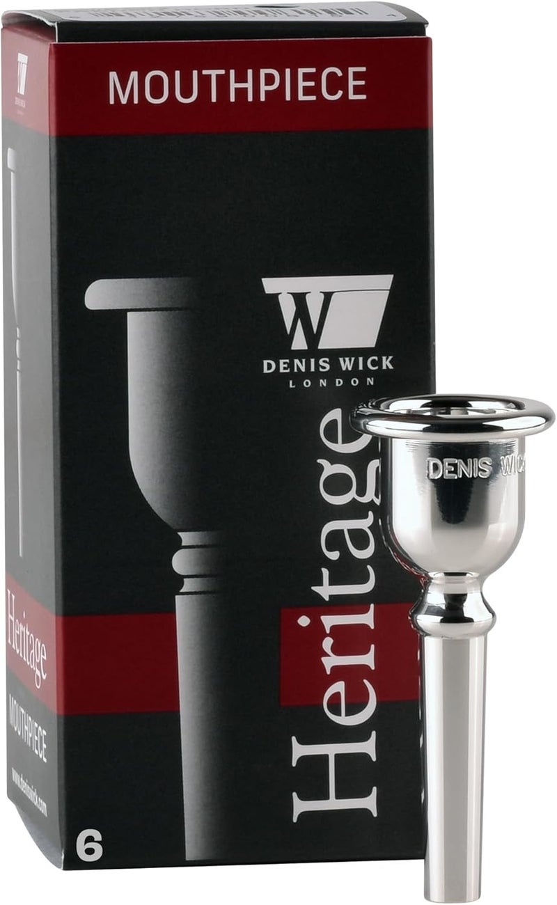Denis Wick Paxman French Horn Mouthpiece - Silver Plated, PAX-6 V-type Backbore for Balanced Airflow and Tone - French Horn Accessories for Effortless Articulation 17.25 x 4.30 x 4.50mm - Image 1