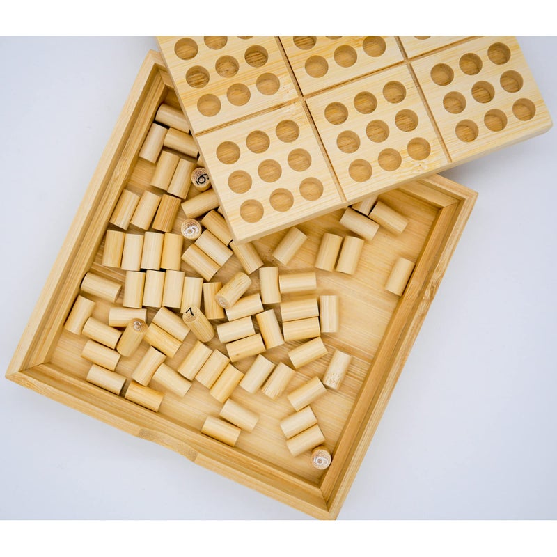 Project Genius Ecologicals Bamboo Sudoku, Eco Friendly Puzzles, Bamboo Puzzles, Includes numbered pegs for game board and Sudoku Booklet with 30 puzzles - Image 4