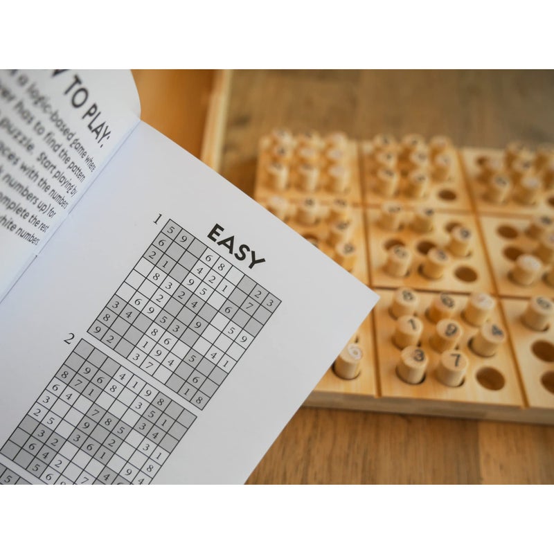 Project Genius Ecologicals Bamboo Sudoku, Eco Friendly Puzzles, Bamboo Puzzles, Includes numbered pegs for game board and Sudoku Booklet with 30 puzzles - Image 5