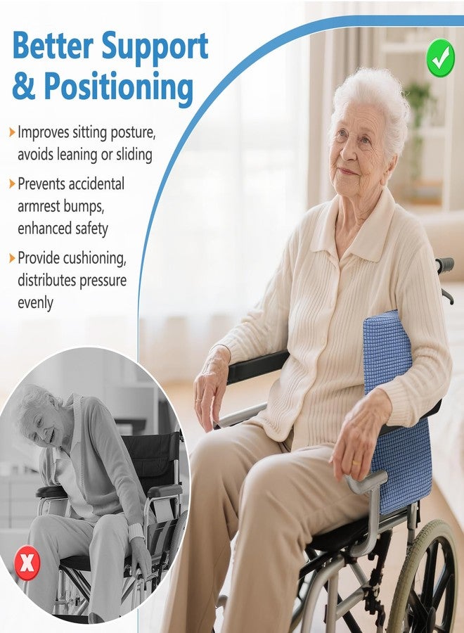 KAAMOS Lateral Support for Wheelchair Wedge Cushion, Side Guard Support Wheelchair Positioning Wedge, Wheel Chair Side Padding for Elderly, Chair Lateral Back Support for Sitting Upright (1PCS) - Image 2