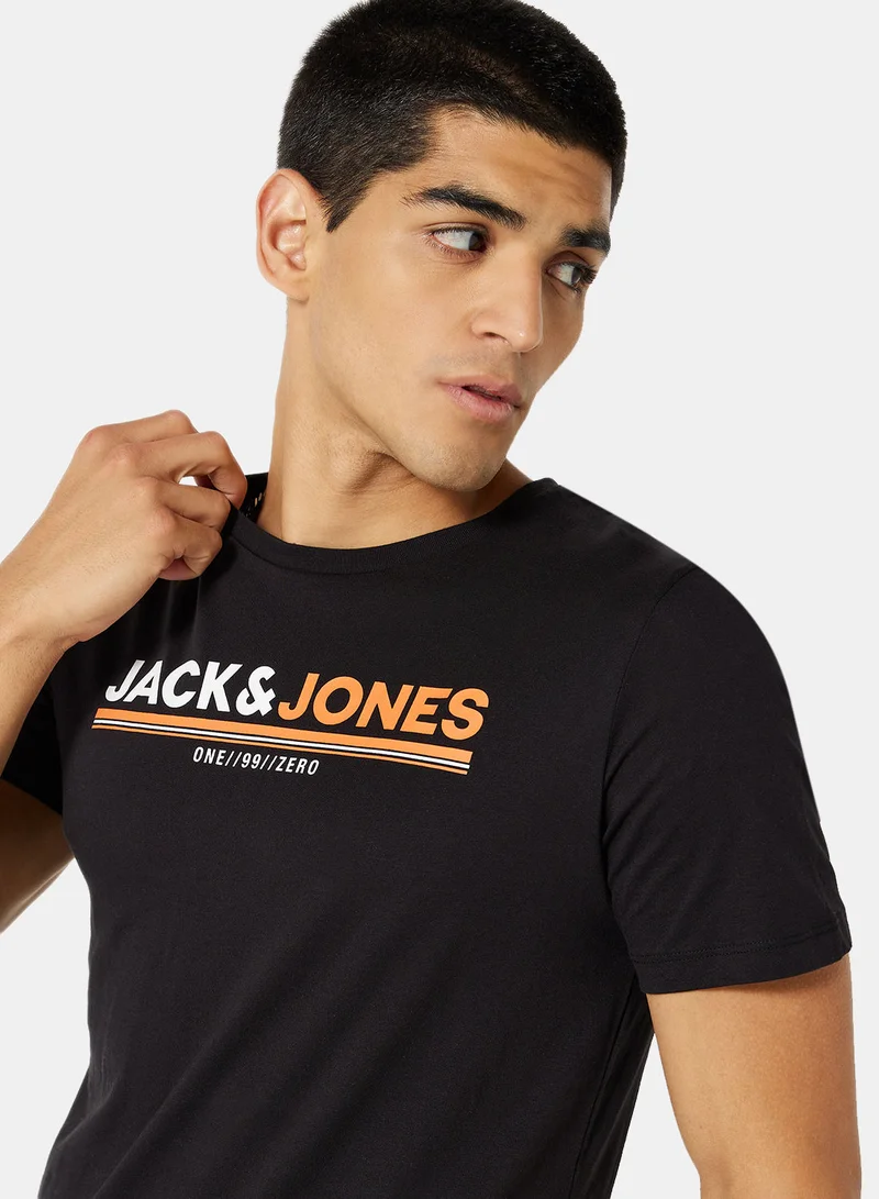 JACK & JONES Logo Crew Neck T-Shirt
