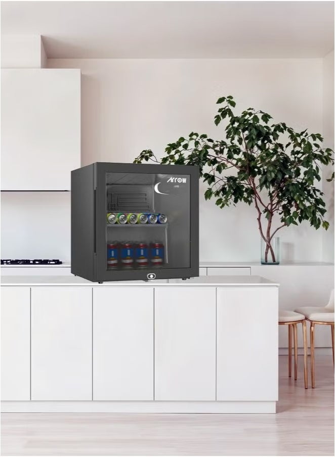 Arrow Display Refrigerator - Single Door Glass - 50L - 1.7 CFT - No Frost – Black - RO-60SCH - Image 5