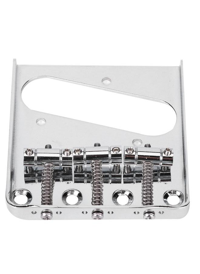 Thoraya - Electric Guitar Saddle Bridge 3‑Saddle Fixed for TL Set Replacement Electric InstrumentSilver - Image 1