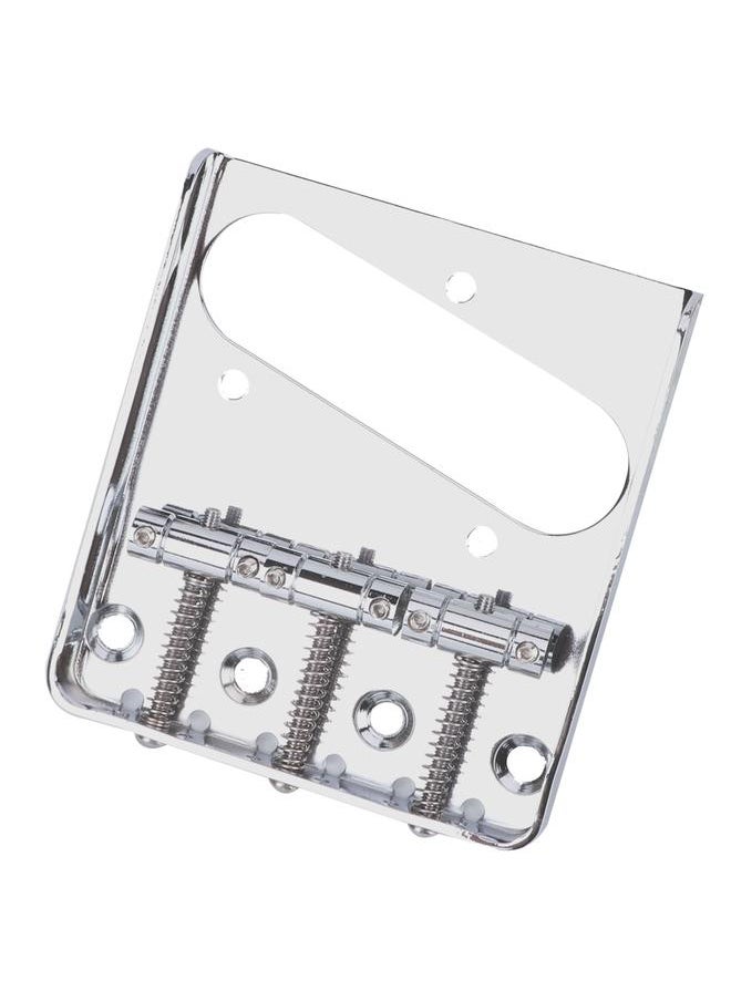 Thoraya - Electric Guitar Saddle Bridge 3‑Saddle Fixed for TL Set Replacement Electric InstrumentSilver - Image 1