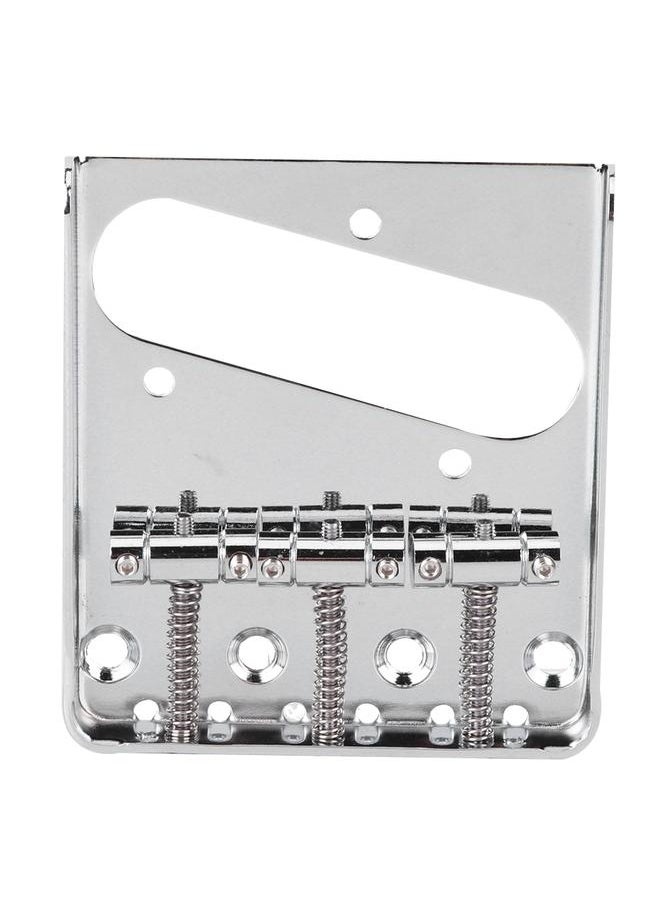 Thoraya - Electric Guitar Saddle Bridge 3‑Saddle Fixed for TL Set Replacement Electric InstrumentSilver - Image 1