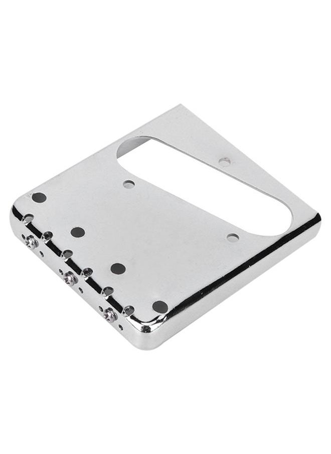 Thoraya - Electric Guitar Saddle Bridge 3‑Saddle Fixed for TL Set Replacement Electric InstrumentSilver - Image 1